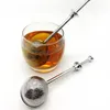 200PCs 18cm Rostfritt stål Spoon Retractable Ball Shape Metal Locking Spice Tea Strainer Infuser Filter Squee A4250