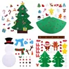 OurWarm DIY Felt Christmas Tree Snowman with Ornaments Fake Kids Toys Party Decoration Year Y201020