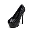 Klänning skor zapatos punto marca lujo para mujer zapatos tacón alto tejido a cuadros con cuñas de plataforma 220315