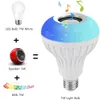 E27 Smart LED Light RGB Беспроводные Bluetooth Динамики Лампы Лампы Музыка Воспроизведение Dimmable 12W Музыкальный игрок Аудио с 24 ключами Пульт дистанционного управления