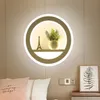 LED -wandlamp Dimpelbaar afstandsbediening Moderne slaapkamer Woonkamer Decoratieve verlichting met bloemtoren Wandlicht