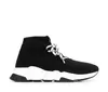 Moda 22s Masculino Sapatos Casuais Bota Meias Preto Branco Speed Trainer Sapato Feminino Botas Masculinas Stretch-Knit Tênis de cano alto Tênis com cadarço Luz de alta qualidade