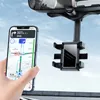 Supporto per telefono per auto Specchietto retrovisore Rotazione a 360° Supporto per visiera parasole Supporto per telefono GPS telescopico regolabile universale