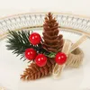 ナプキンリングクリスマスリングホルダークリスマステーブル装飾ホームウェディング宴会年パーティーEL