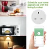 16A Wielka Brytania EU Smart Power Plug z Alexa, Google Home Audio Voice Wireless Control, 2.4g WiFi Socket Outlet Support Android IOS Phone