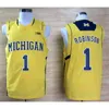 NCAA Michigan Wolverines 1 Robinson III 3 Trey Burke Erkek Chirs 4 Webber Tim 10 Hardaway Jr. Kolej Basketbol Forması Büyük 10 Yama