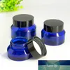 5 STKS 15G / 30G / 50G Blauw Glas Amber Cosmetische Gezichtscrème Flessen Lippenbalsem Sample Container Jar Store Fials Reizen Make Potten