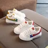 Korean Student Size 21-30 Boys Sneakers for Kids Shoes Baby Toddler Glowing Mesh Casual Breathable Soft Sport Children's Shoes G1025