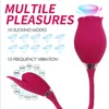 NXY Vibrators blomma Rose 2 i 1 Sexleksaker Vibrator för kvinnor 1 stycke Vibrerande vagina Clit Sucking Wireless Kvinna 0110