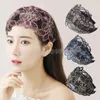 レトロなレースのヘッドバンドワイドターバン髪のバンドかぎ針編みのフラワーヘアバンドのヘアフープメッシュヘッドバンドのためのヘアアクセサリー