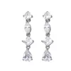 Stud Bettyue Fashion Charming Geometry Form Long Earring for Womengirls Elegant Zirconia Jewelry Party Fancy Gift