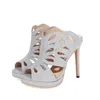 Sandals Women 2021 Zomer gladiator sexy peep teen high hakken platform feest nachtshow dames schoenen plus maat 30-52 21-2