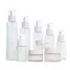 20ml 30ml 40ml 50ml 60ml 80ml 100ml 120ml Bottiglia di vetro smerigliato Vaso per crema Lozione Spray Bottiglie per pompa Contenitore cosmetico ricaricabile portatile