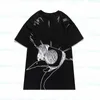 High Fashion Sketch Bird Printing T-shirts Mens Katoen Ademend Tees Polos Mannen Dames Casual Tops Size S-2XL
