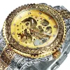 Winnaar Gouden Skelet Mechanische Horloge Mannen Automatische Vintage Royal Fashion Gegraveerde Auto Polshorloges Topmerk Luxe Crystal 210728