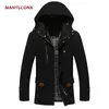 Vestes pour hommes Mantconx 2021 Spring Hood Jacket Hommes Automne Long Manteau Casacos Masculino Vêtements pour hommes Puls Taille 4XL Noir