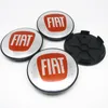 4st 68mm för Fiat Wheel Center Cap Hubs Car Styling Emblem Badge Logo Rims Cover 65mm Stickers Accessories3328