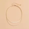 Simple Necklace on the Neck Fashion Layered GoldSilver Color Choker Necklaces for Women Fashion Jewelry 20211917193