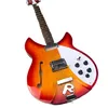 Guitare électrique 12 cordes avec trou F peinture rouge palissandre coréen pick-up Performance professionnelle