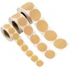 500 Per Roll Kraft Paper Stickers Round Blank Labels For Handmade Gift Tag Papers DIY Envelope Sealing Stickers Stationery