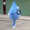Performance Blue Teardrop Mascot Costume Halloween Christmas Fancy Party Cartoon Character Outfit Suit Adult Women Men Dress Carnival Unisex Adults