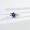 Boucles d'oreilles Collier Rong Trade Blue Arrow Car Chrysanthemum Rings A Glue The Lacquer Bake Colored Email Pendant Set