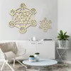 Wall Stickers Geometric Decor Exquisite Shape Wooden Round Hanging Artwork Home Art Meditation Decorations