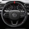 För Jeep Wrangler Compass Grand Commander Renegade Grand Cherokee DIY Custom Leather Hand-Sewn Car Interior Ratt Täck