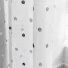 Curtain & Drapes Tiyana Black -Grey Dots Embroidery White Sheer For Kitchen Living Room Bedroom Tulle Windows Treatment ZH035#4