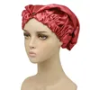 Long Satin doux élastique Bonnet bonnets de sommeil pour femmes fille couleur unie soins des cheveux bonnet de bain chapeau de nuit accessoires de mode