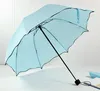 Parapluie pliant gothique petites femmes hommes parapluies de pluie noirs Anti UV soleil extérieur Goth rose Parasol avec dentelle pour enfant garçon filles