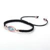 Projektant Pave Blue CZ Charms Tureckie Zły Eye Bransoletki Skorygowane ręcznie tkane bransoletki dla kobiet Prezenty