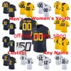 NCAA Michigan Wolverines College Футбол Футбол Джерси Мужской Тарик Black Jersey Quinn Nordin Karan Higdon Chris Evans Khalid Hill Custom Shifted