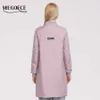 Miegofceの女性のジャケット膝の長さのスポーツのリバーシブル婦人服キルティングコート高品質のパーカー女性コート211007