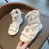 Sandaler Girls Roman Shoes 2022 Sommar Barnens Baby Fashion Girl Princess High Tube Open Toe Size 22-31