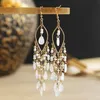 Jewelry Earrings Dangle & Chandelier Multi-layer Water Drop Long Section Creative Bohemian Beads Tassel Stud Earrings Beach Resort Style