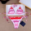 Replenishment länk designer bikini set lyx märke baddräkt badkläder kvinnor två bitar bikinis baddräkt push up 210712