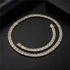 9mm Cuban Link Chain Iced Out Full Lab Diamond Mens Hip Hop Gold Chain