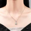 Gold Plated Necklace Crystal Zircon Clavicle Chain Drop Pear Shaped Pendant Necklaces Women Jewelry