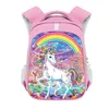 Unicorn ryggsäck för tjejer barn skolväskor kawaii småbarn skolan ryggsäckar tecknad film kindergarten väska barn bookbag gåva 211217