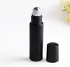 2021 10ml THICK Black Fragrances ROLL ON GLASS BOTTLE ESSENTIAL OIL Perfume stainless steel Roller Ball Aromatherapy bottle DHL/EMS Free