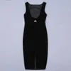 Ocstrade Bodycon Dress Sexy Backless With Bow Black Arrivals Women Sleeveless Night Club Party es 210527