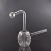 Miniglas oljebrännare vattenpipa vattenpipor bärbara Tjock Pyrex Clear Heady Recycler Dab Rig Handbongs för rökning med oljegryta