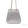 Schoudertassen Clutch Diamanten Tas Strass Ketting Luxe Dames Portemonnee Handtassen Avond/Feest/Bruiloft Sliver Pouch