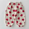 MILANCEL Baby Pants Linen Boys Trousers Floral Girl Pants Toddler Outerwear 211028