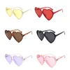 Gafas de sol 90s Vintage Glasses Moda Mujeres Lady Girls de gran tamaño en forma de corazón Retro Lindo gafas de amor