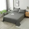 1pc 100% Cotton Flat Sheets Single Size Gray Color Bed Linens juegos de sabanas Bedsheet For Double Bed Sheet(no pillowcase) 210626