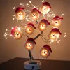 Noel Süslemeleri Kardan Adam Ağacı LED Garland Dize Işık Ev için Merry 2021 Cristmas Süs Noel Navidad Hediyeler