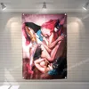 Tattoo Cat Ladies Flag Banner Sexy lady Beauty and Art Home Decoration Hanging flags 4 Gromments in Corners 3*5FT 96*144CM Inspirational Wall Decor