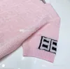 Abiti firmati per bambini in maglia Set dolci neonate Abiti da principessa per bambini lettere stampate Pullover lavorato a maglia a maniche lunghe + Mini gonna 2 pezzi S1584